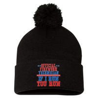 Official Firework Technician If I Run You Run 4th of July Pom Pom 12in Knit Beanie