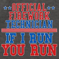 Official Firework Technician If I Run You Run 4th of July Vector Backpack