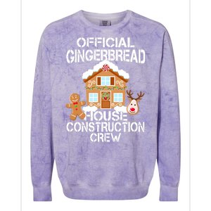 Official Gingerbread House Construction Crew Colorblast Crewneck Sweatshirt