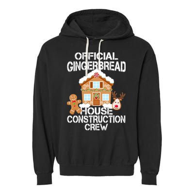 Official Gingerbread House Construction Crew Garment-Dyed Fleece Hoodie