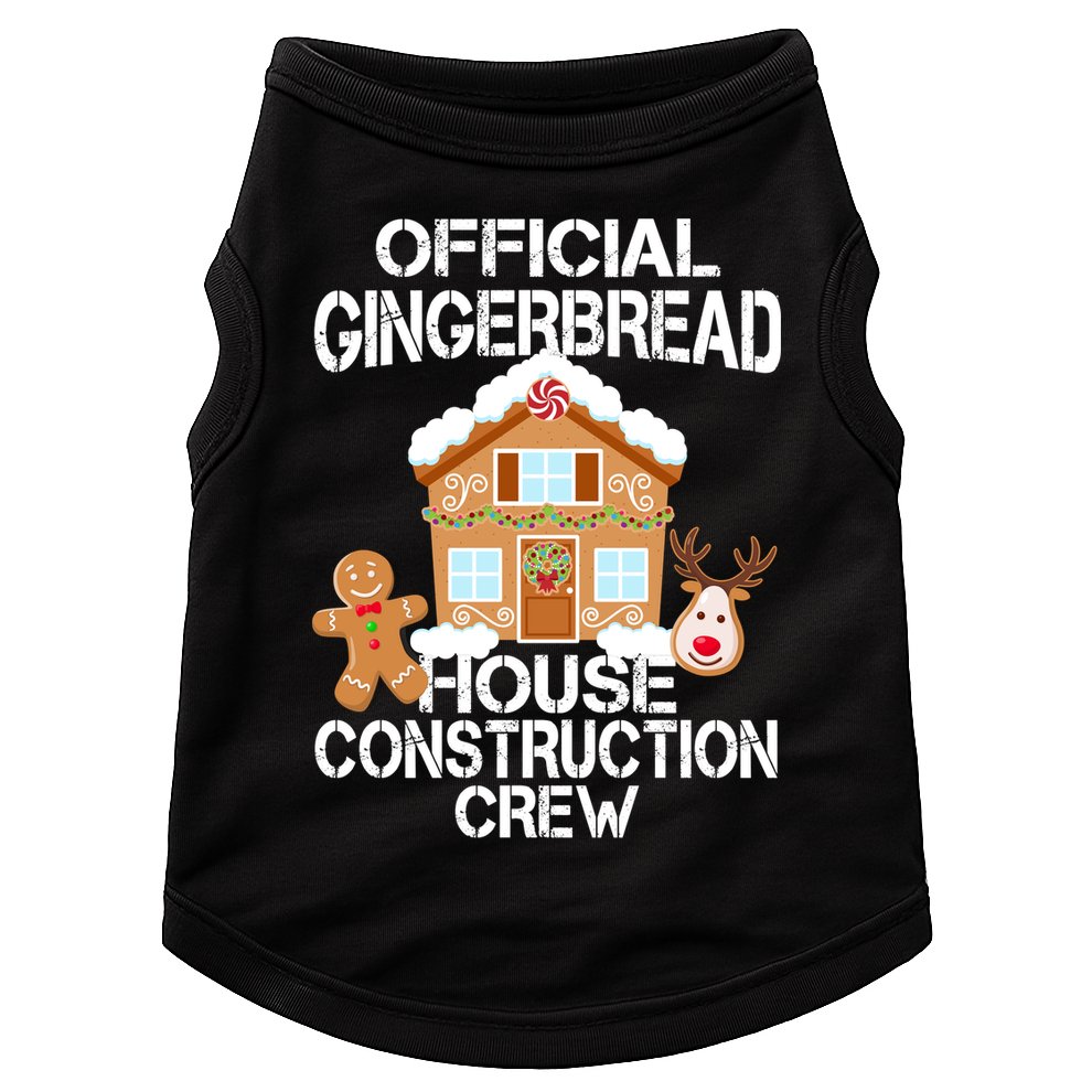 Official Gingerbread House Construction Crew Doggie Tank
