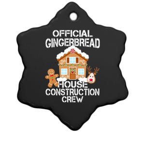 Official Gingerbread House Construction Crew Ceramic Star Ornament