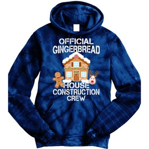 Official Gingerbread House Construction Crew Tie Dye Hoodie