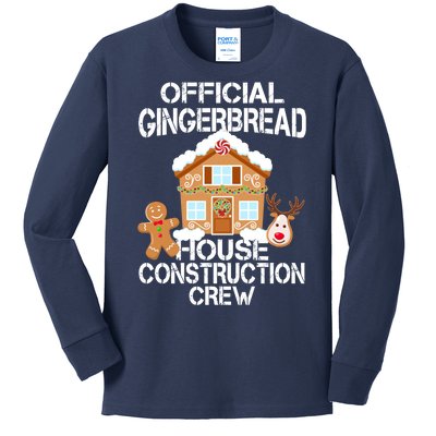 Official Gingerbread House Construction Crew Kids Long Sleeve Shirt