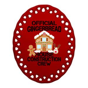 Official Gingerbread House Construction Crew Ceramic Oval Ornament