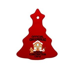 Official Gingerbread House Construction Crew Ceramic Tree Ornament