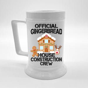 Official Gingerbread House Construction Crew Beer Stein