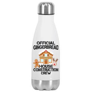 Official Gingerbread House Construction Crew Stainless Steel Insulated Water Bottle