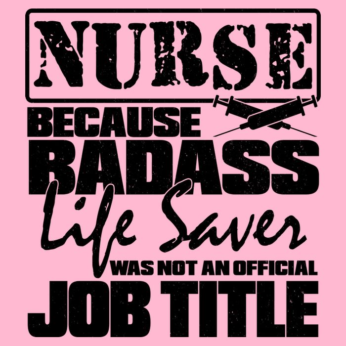 Official Job Title Nurse Bad Ass Life Saver Women's V-Neck T-Shirt