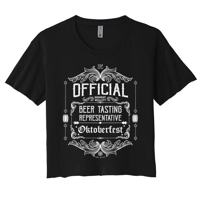 Official Oktoberfest Beer Tasting Representative Women's Crop Top Tee
