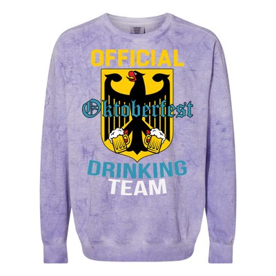 Official Oktoberfest Drinking Team Colorblast Crewneck Sweatshirt