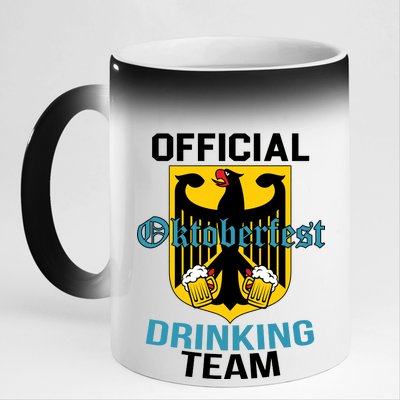 Official Oktoberfest Drinking Team 11oz Black Color Changing Mug