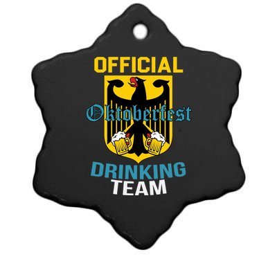 Official Oktoberfest Drinking Team Ceramic Star Ornament