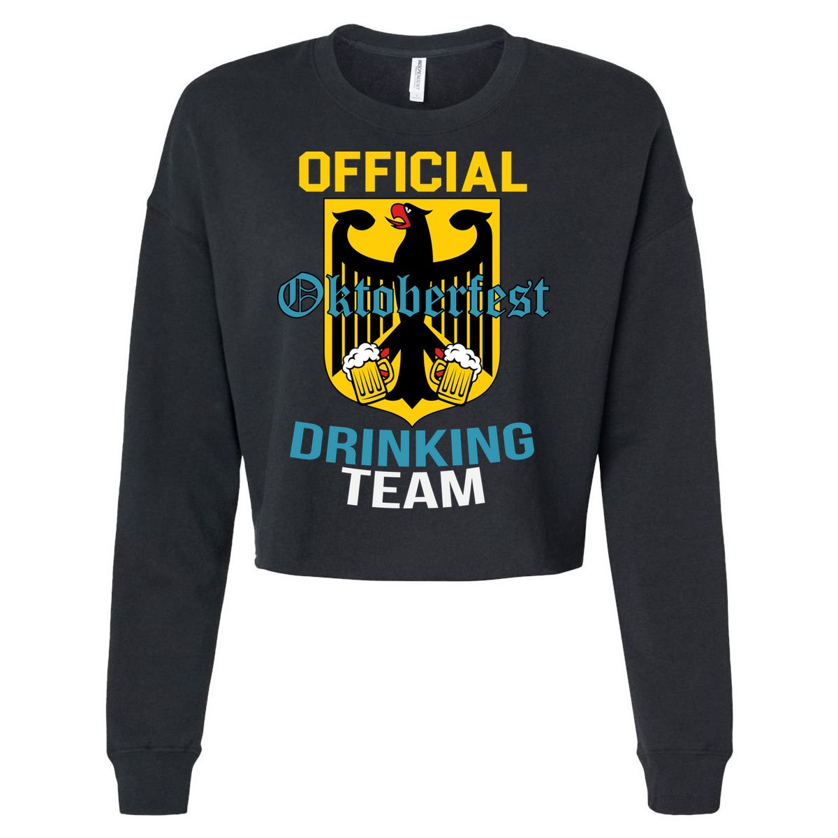 Official Oktoberfest Drinking Team Cropped Pullover Crew