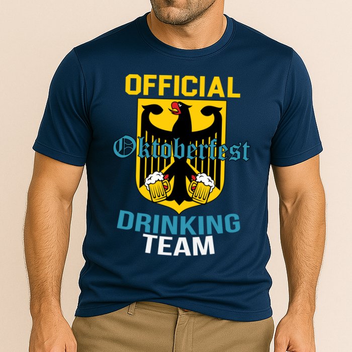 Official Oktoberfest Drinking Team Cooling Performance Crew T-Shirt