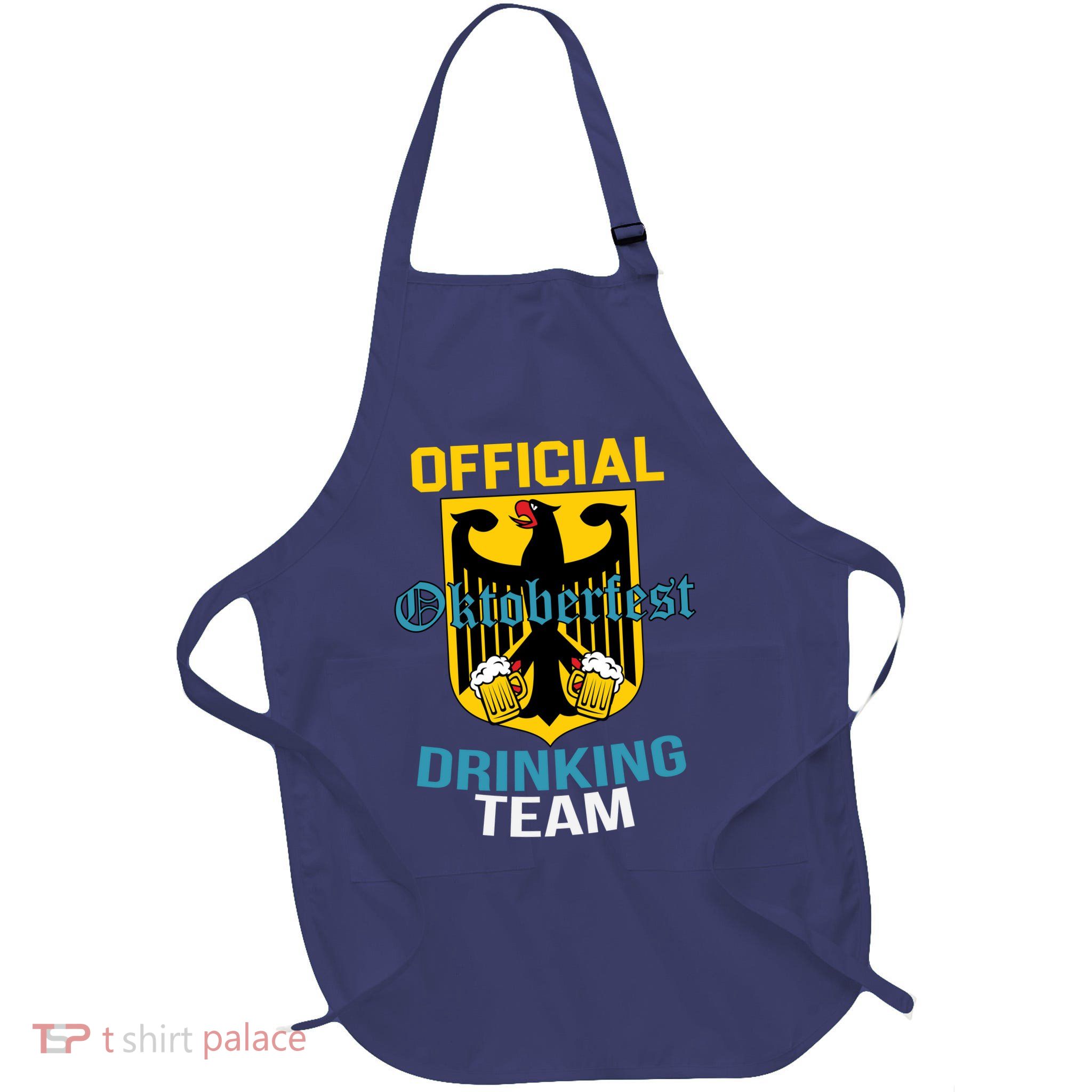 Official Oktoberfest Drinking Team Full-Length Apron With Pockets