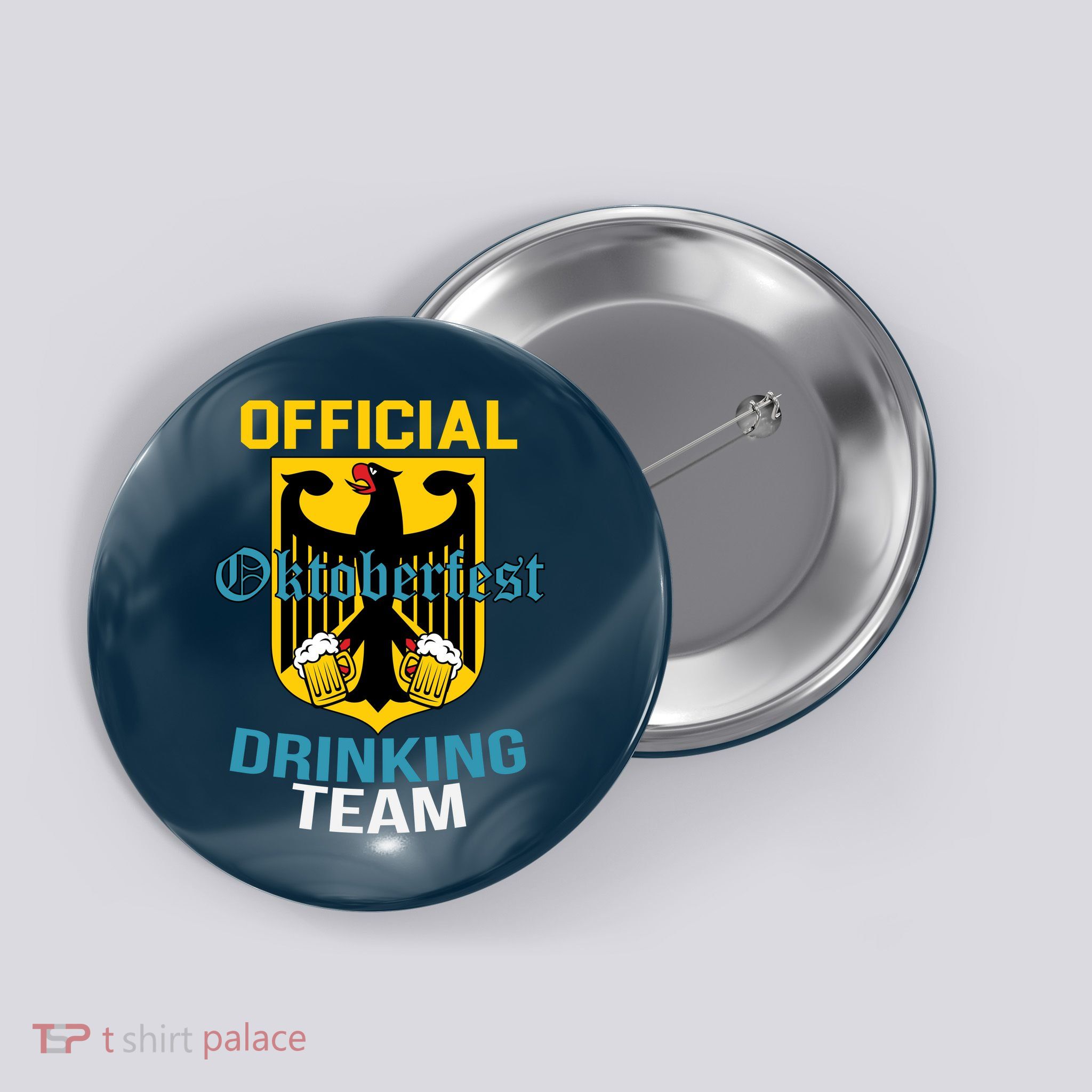 Official Oktoberfest Drinking Team Button