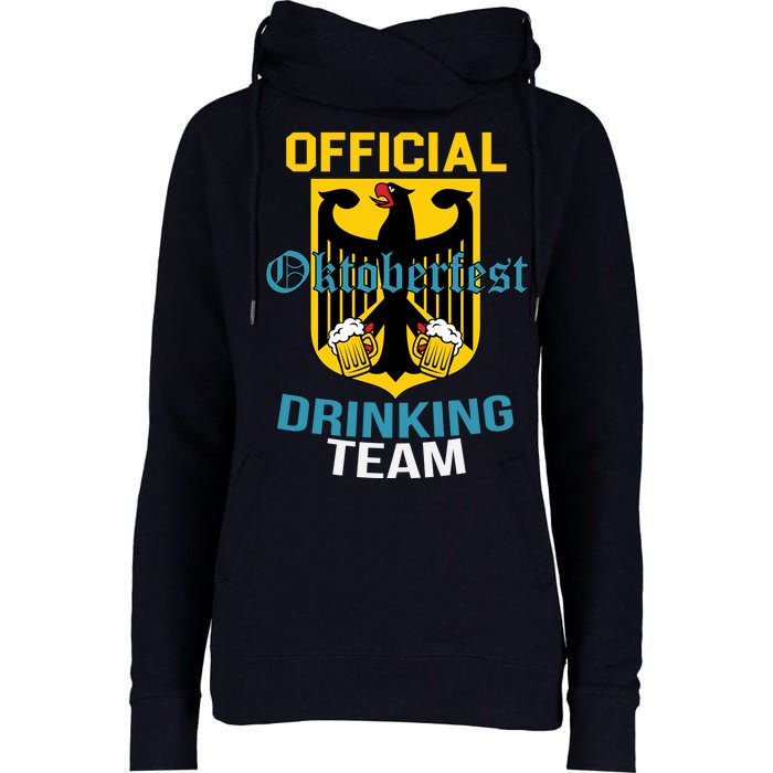 Official Oktoberfest Drinking Team Womens Funnel Neck Pullover Hood