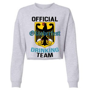 Official Oktoberfest Drinking Team Cropped Pullover Crew