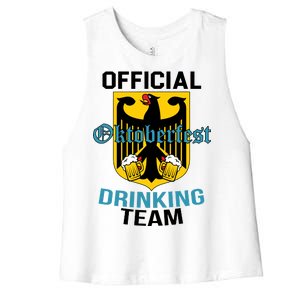 Official Oktoberfest Drinking Team Women's Racerback Cropped Tank