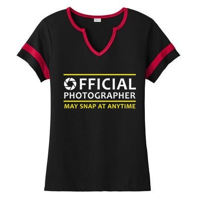 Official Photographer May Snap At Anytime Ladies Halftime Notch Neck Tee