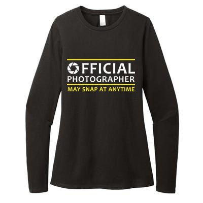 Official Photographer May Snap At Anytime Womens CVC Long Sleeve Shirt