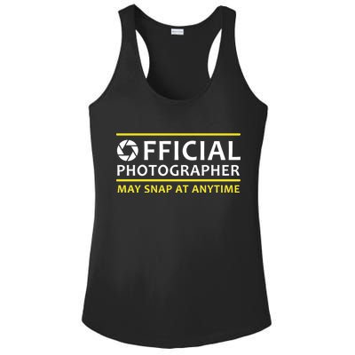 Official Photographer May Snap At Anytime Ladies PosiCharge Competitor Racerback Tank