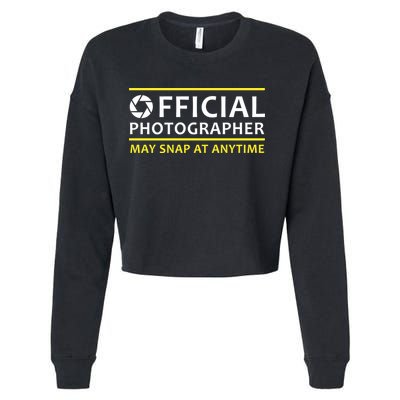 Official Photographer May Snap At Anytime Cropped Pullover Crew