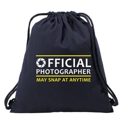 Official Photographer May Snap At Anytime Drawstring Bag