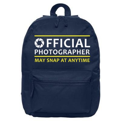Official Photographer May Snap At Anytime 16 in Basic Backpack