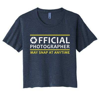 Official Photographer May Snap At Anytime Women's Crop Top Tee