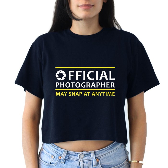 Official Photographer May Snap At Anytime Crop Top