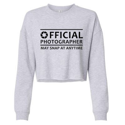 Official Photographer May Snap At Anytime Cropped Pullover Crew