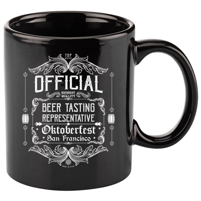 Official San Francisco Oktoberfest Beer Tasting Representative 11oz C Handle Ceramic Mug