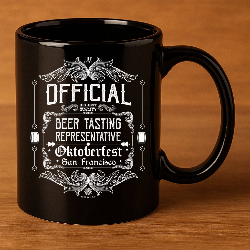 Official San Francisco Oktoberfest Beer Tasting Representative 11oz C Handle Ceramic Mug