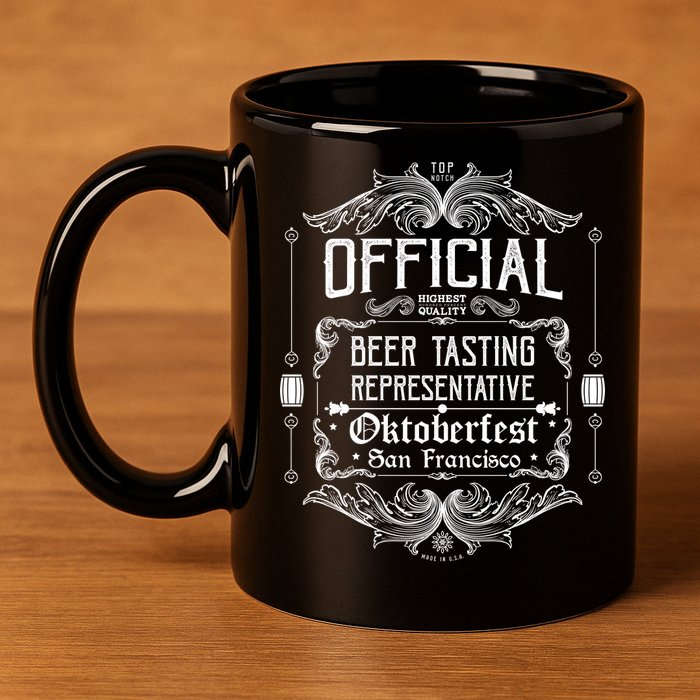 Official San Francisco Oktoberfest Beer Tasting Representative 11oz C Handle Ceramic Mug