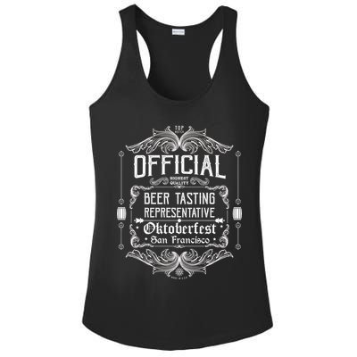 Official San Francisco Oktoberfest Beer Tasting Representative Ladies PosiCharge Competitor Racerback Tank