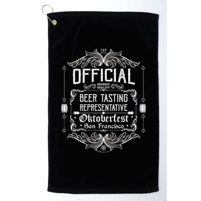 Official San Francisco Oktoberfest Beer Tasting Representative Platinum Collection Golf Towel