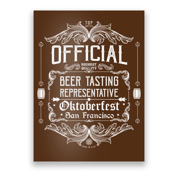 Official San Francisco Oktoberfest Beer Tasting Representative Poster