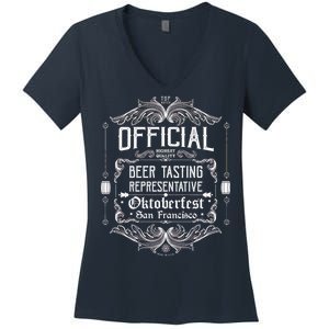 Official San Francisco Oktoberfest Beer Tasting Representative Women's V-Neck T-Shirt