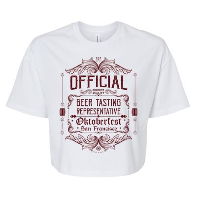 Official San Francisco Oktoberfest Beer Tasting Representative Bella+Canvas Jersey Crop Tee