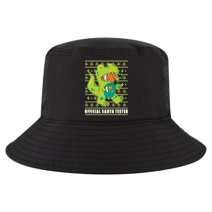 Official Santa Tester Dino Ugly Christmas Cool Comfort Performance Bucket Hat