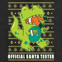 Official Santa Tester Dino Ugly Christmas Cool Comfort Performance Bucket Hat