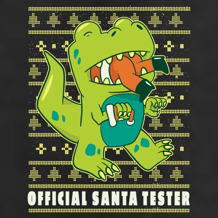 Official Santa Tester Dino Ugly Christmas Cool Comfort Performance Bucket Hat
