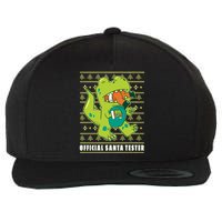 Official Santa Tester Dino Ugly Christmas Wool Snapback Cap