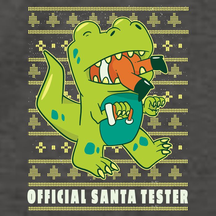 Official Santa Tester Dino Ugly Christmas Vector Backpack