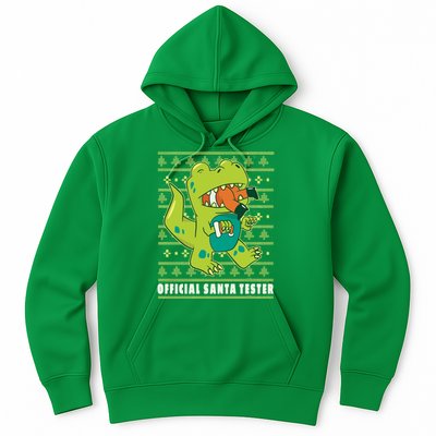 Official Santa Tester Dino Ugly Christmas Hoodie