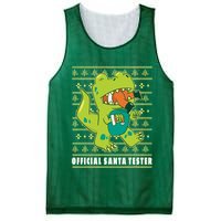 Official Santa Tester Dino Ugly Christmas Mesh Reversible Basketball Jersey Tank