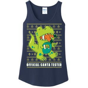 Official Santa Tester Dino Ugly Christmas Ladies Essential Tank