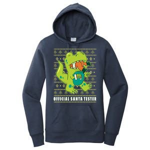 Official Santa Tester Dino Ugly Christmas Women's Pullover Hoodie